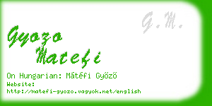 gyozo matefi business card