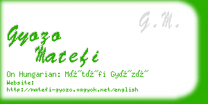 gyozo matefi business card